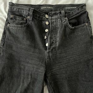 Black Farrah Wide Leg jeans from The Denim Forum by Aritzia. Size 25, 28L.